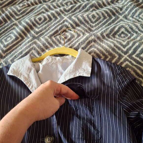 Talbots Collection Navy & White Reversible Casual Blazer Long Sleeve Size 6 - Picture 13 of 13